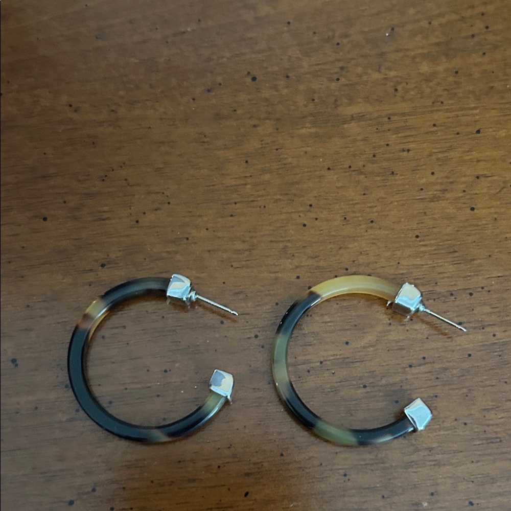 Lauren Ralph Lauren Tortoise Shell Hoop Earrings